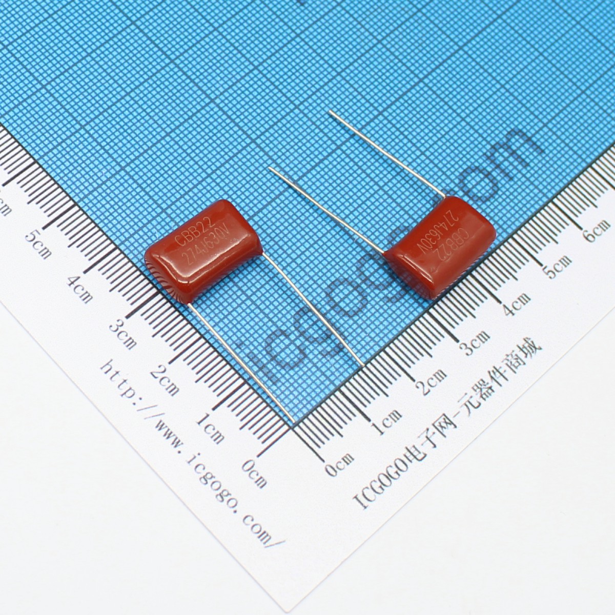 金属化聚丙烯薄膜电容器 CBB电容 CBB22 630V274J 270NF 0.27UF 脚距P=15MM ±5%